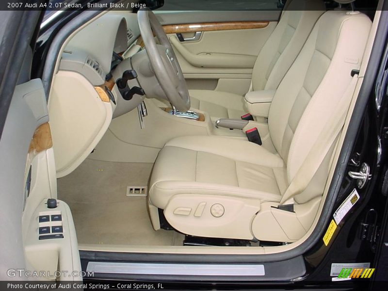 Brilliant Black / Beige 2007 Audi A4 2.0T Sedan