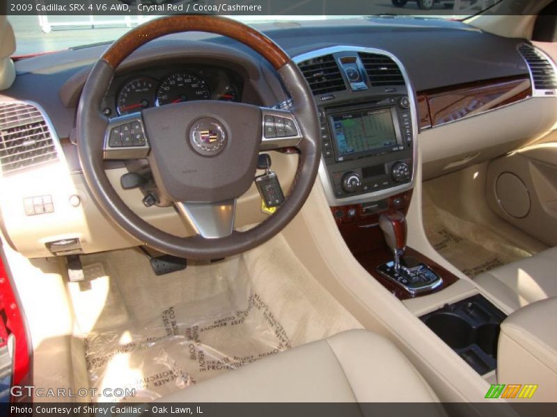 Crystal Red / Cocoa/Cashmere 2009 Cadillac SRX 4 V6 AWD