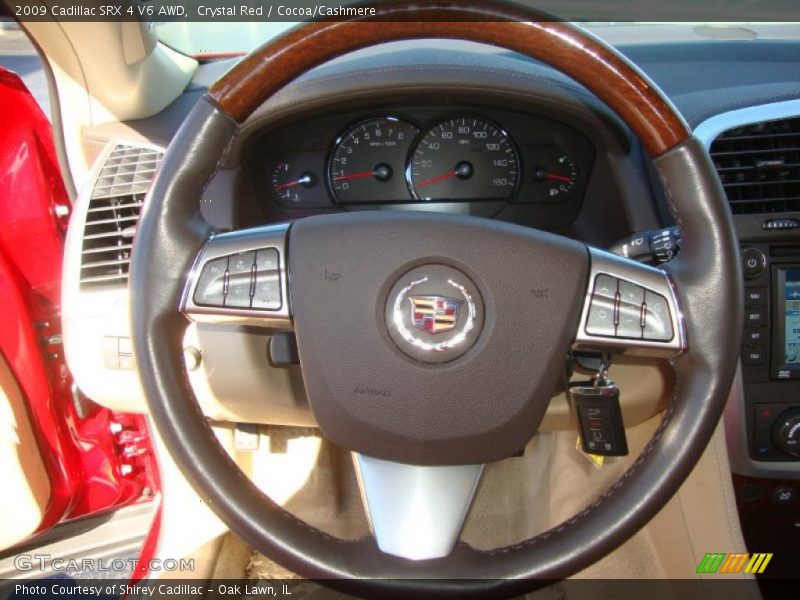 Crystal Red / Cocoa/Cashmere 2009 Cadillac SRX 4 V6 AWD