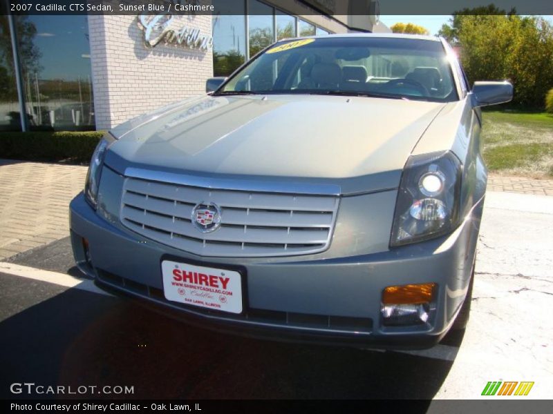 Sunset Blue / Cashmere 2007 Cadillac CTS Sedan
