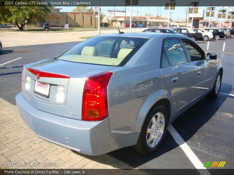 Sunset Blue / Cashmere 2007 Cadillac CTS Sedan