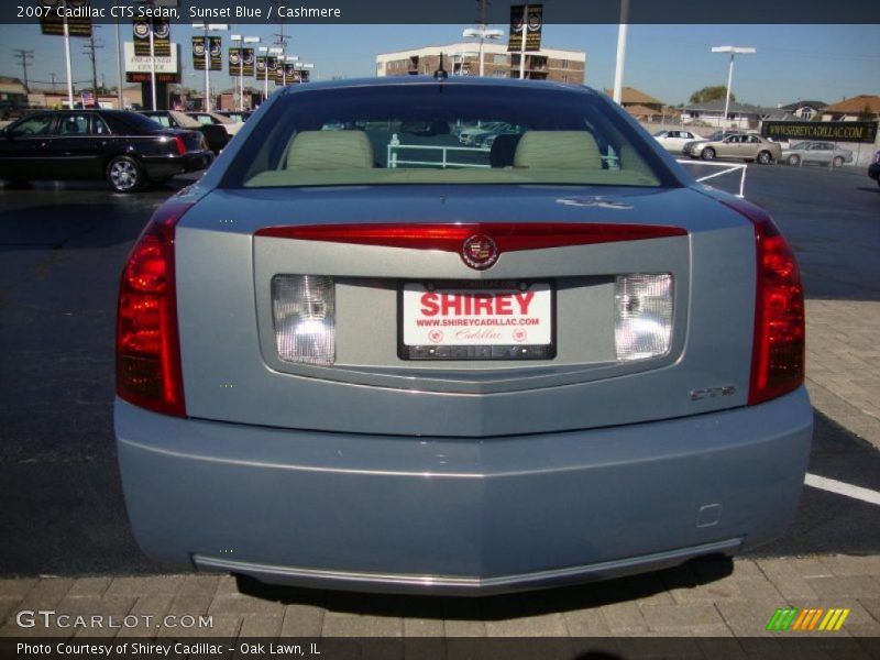 Sunset Blue / Cashmere 2007 Cadillac CTS Sedan