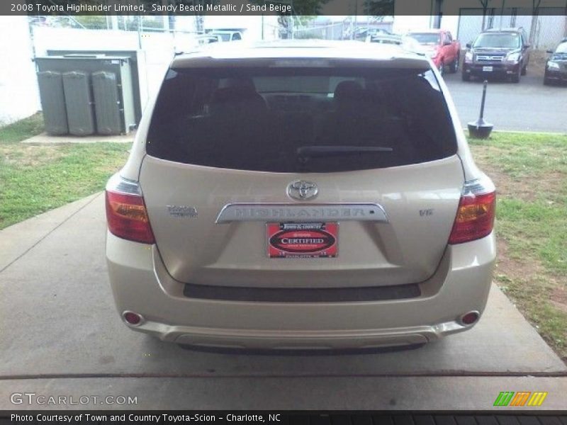 Sandy Beach Metallic / Sand Beige 2008 Toyota Highlander Limited