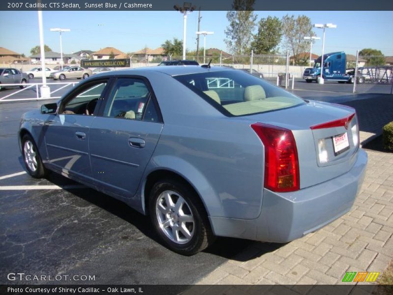 Sunset Blue / Cashmere 2007 Cadillac CTS Sedan