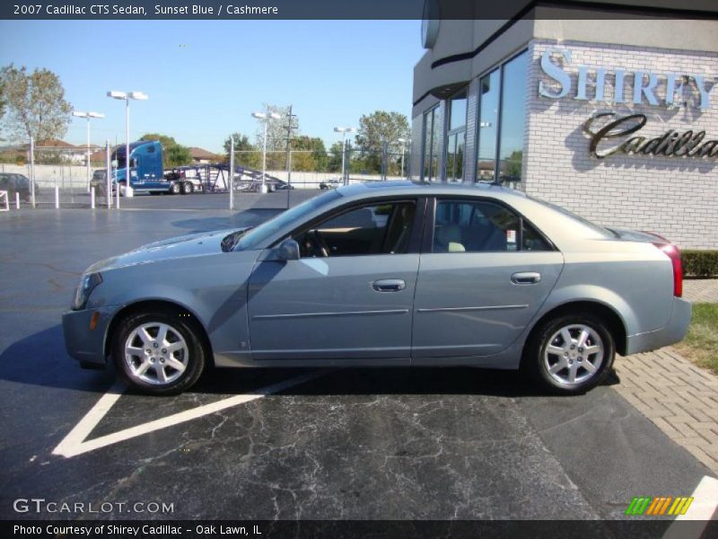 Sunset Blue / Cashmere 2007 Cadillac CTS Sedan