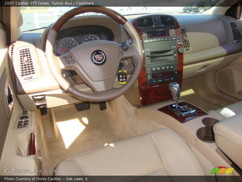 Sunset Blue / Cashmere 2007 Cadillac CTS Sedan