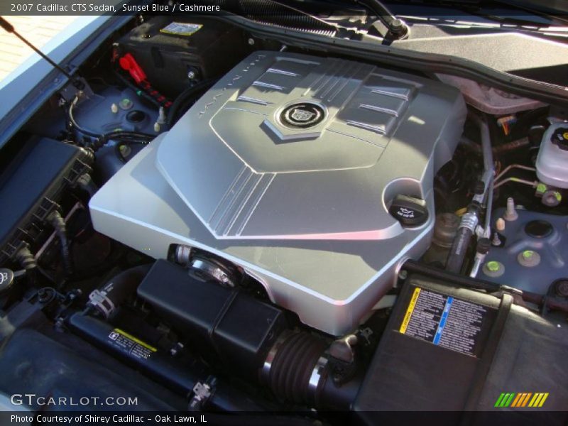 Sunset Blue / Cashmere 2007 Cadillac CTS Sedan