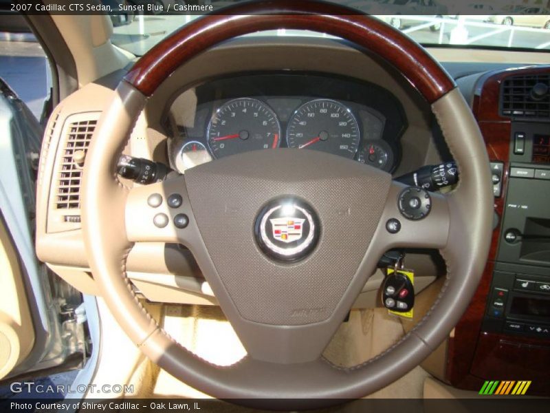 Sunset Blue / Cashmere 2007 Cadillac CTS Sedan