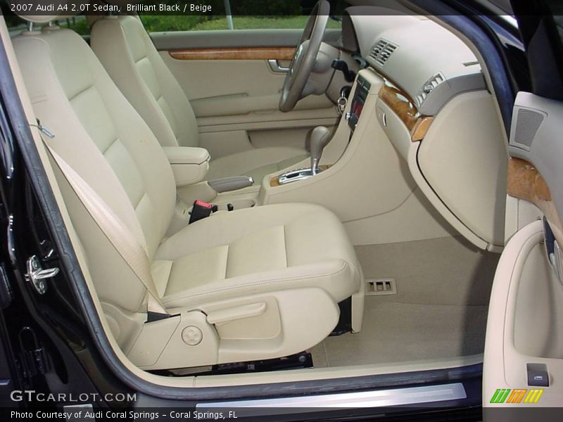 Brilliant Black / Beige 2007 Audi A4 2.0T Sedan