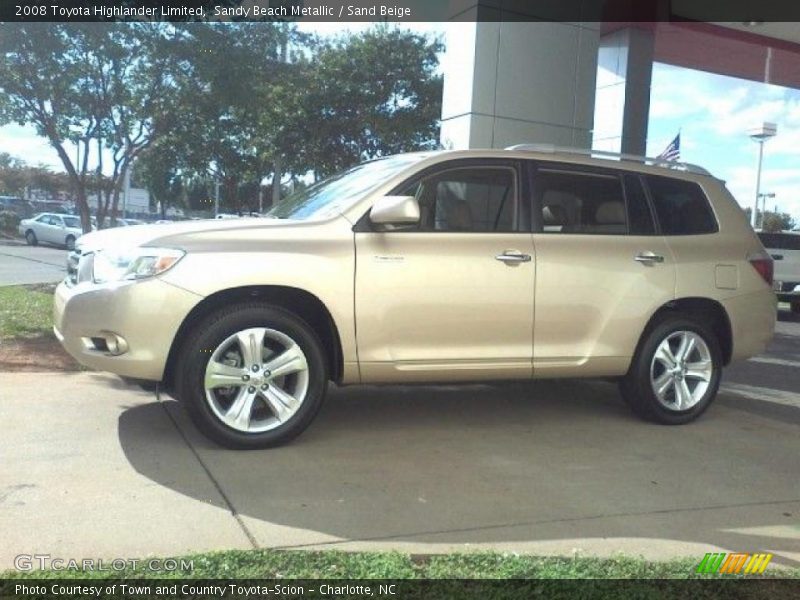 Sandy Beach Metallic / Sand Beige 2008 Toyota Highlander Limited