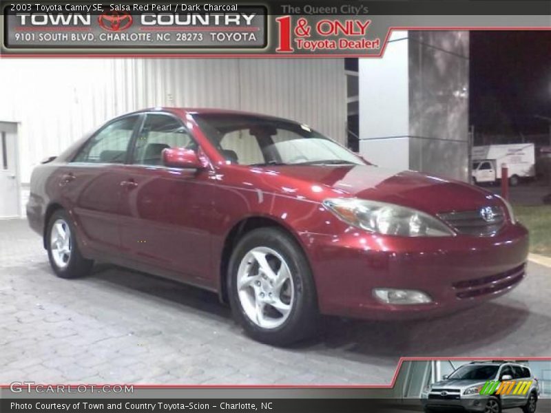 Salsa Red Pearl / Dark Charcoal 2003 Toyota Camry SE