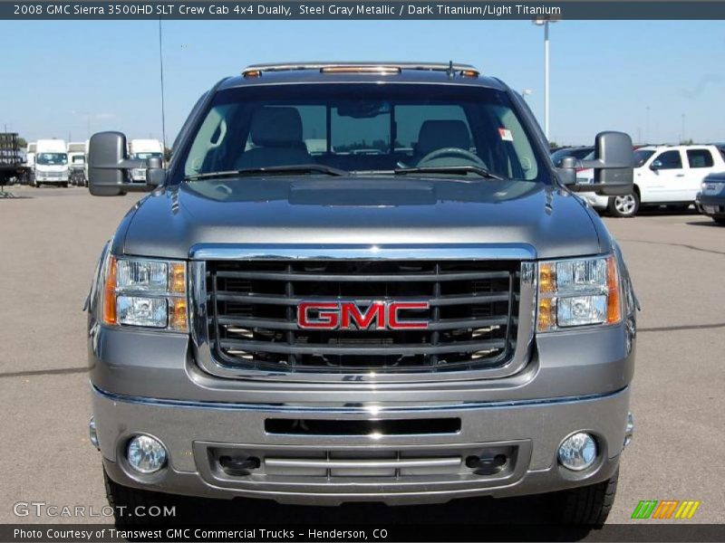 Steel Gray Metallic / Dark Titanium/Light Titanium 2008 GMC Sierra 3500HD SLT Crew Cab 4x4 Dually