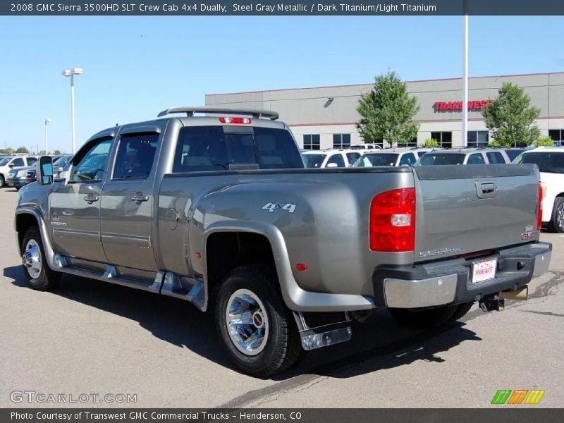 Steel Gray Metallic / Dark Titanium/Light Titanium 2008 GMC Sierra 3500HD SLT Crew Cab 4x4 Dually