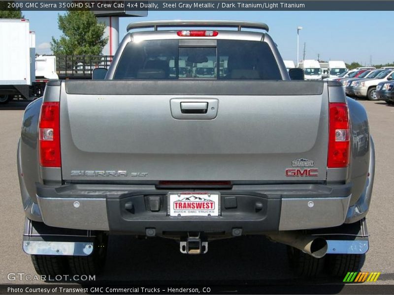 Steel Gray Metallic / Dark Titanium/Light Titanium 2008 GMC Sierra 3500HD SLT Crew Cab 4x4 Dually