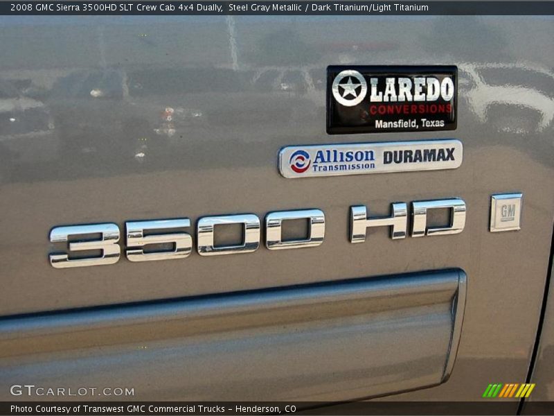Steel Gray Metallic / Dark Titanium/Light Titanium 2008 GMC Sierra 3500HD SLT Crew Cab 4x4 Dually