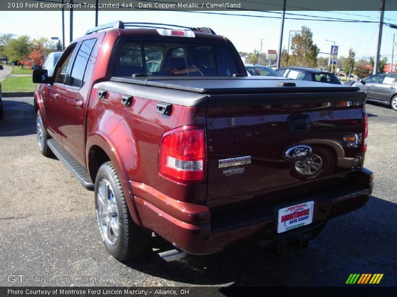 Dark Copper Metallic / Camel/Sand 2010 Ford Explorer Sport Trac Limited 4x4