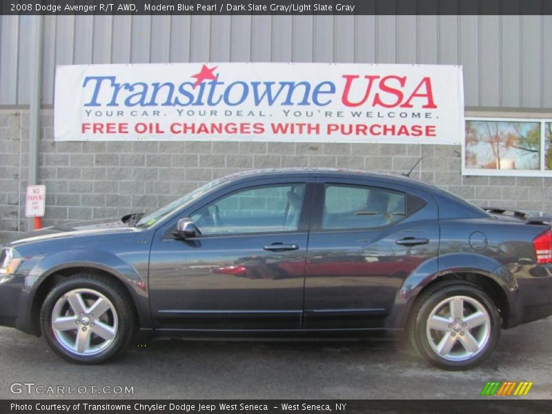 Modern Blue Pearl / Dark Slate Gray/Light Slate Gray 2008 Dodge Avenger R/T AWD