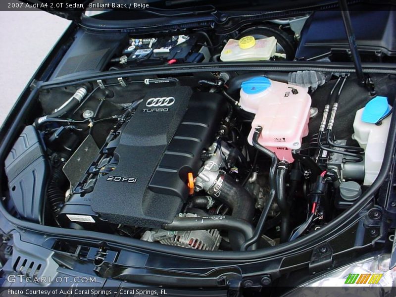 Brilliant Black / Beige 2007 Audi A4 2.0T Sedan