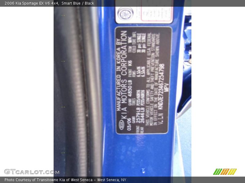 Smart Blue / Black 2006 Kia Sportage EX V6 4x4