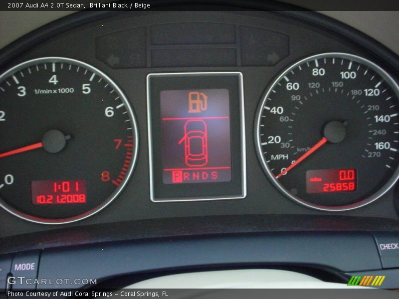 Brilliant Black / Beige 2007 Audi A4 2.0T Sedan