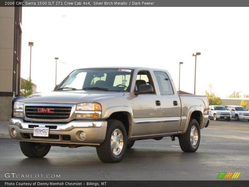 Silver Birch Metallic / Dark Pewter 2006 GMC Sierra 1500 SLT Z71 Crew Cab 4x4