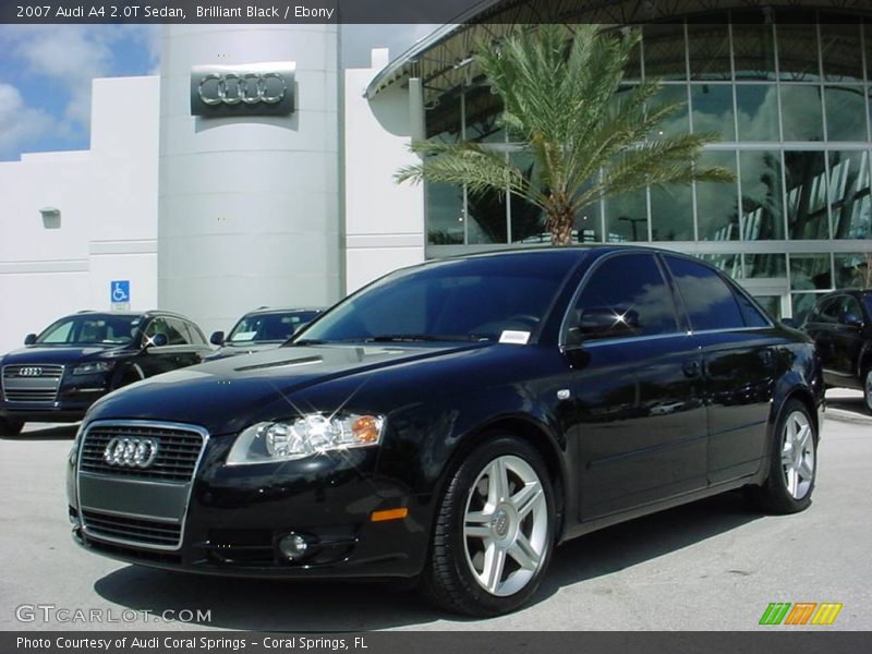 Brilliant Black / Ebony 2007 Audi A4 2.0T Sedan