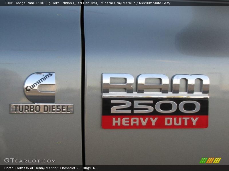 Mineral Gray Metallic / Medium Slate Gray 2006 Dodge Ram 3500 Big Horn Edition Quad Cab 4x4