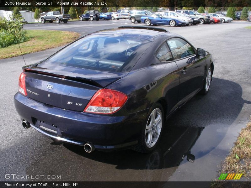 Moonlit Blue Metallic / Black 2006 Hyundai Tiburon GT