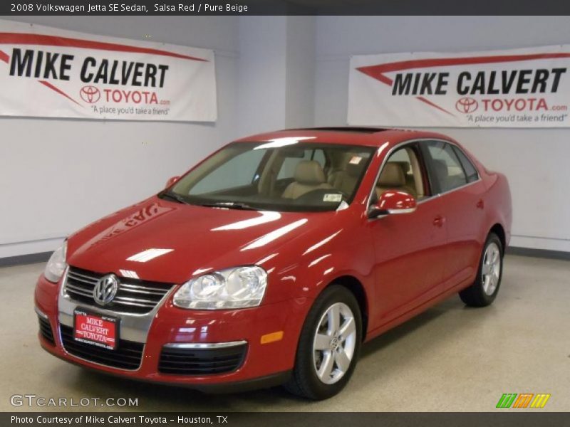 Salsa Red / Pure Beige 2008 Volkswagen Jetta SE Sedan