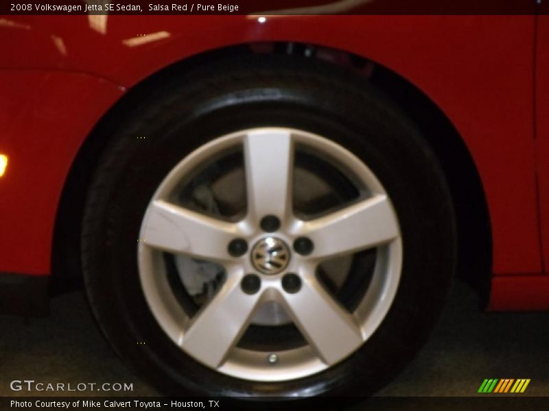Salsa Red / Pure Beige 2008 Volkswagen Jetta SE Sedan