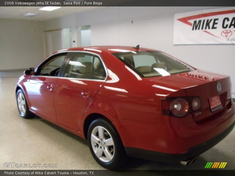 Salsa Red / Pure Beige 2008 Volkswagen Jetta SE Sedan