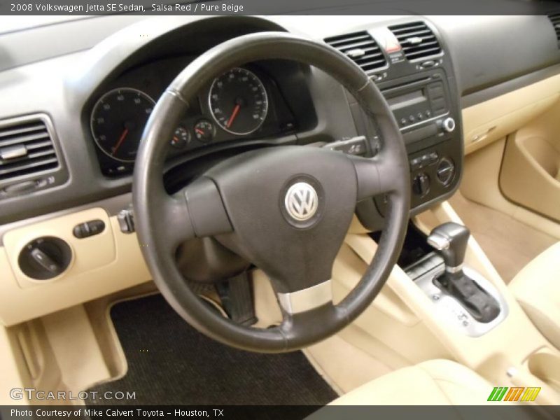 Salsa Red / Pure Beige 2008 Volkswagen Jetta SE Sedan