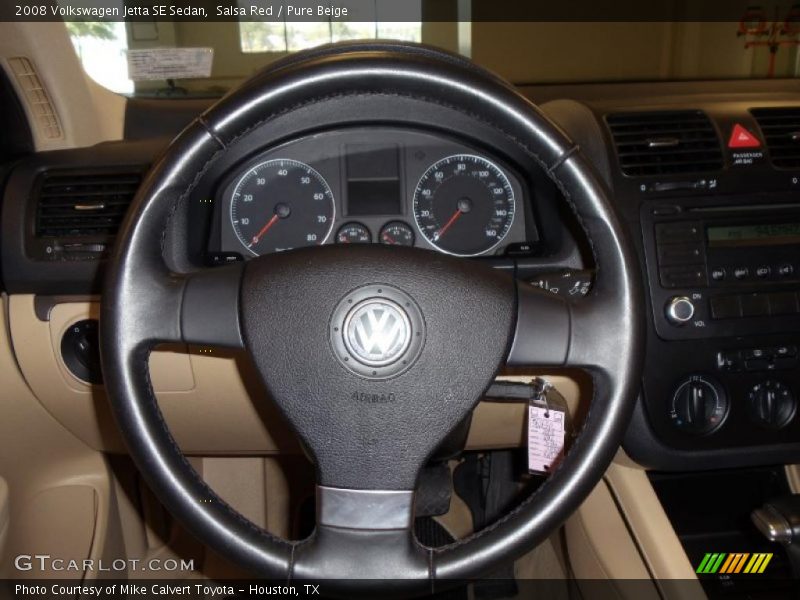 Salsa Red / Pure Beige 2008 Volkswagen Jetta SE Sedan