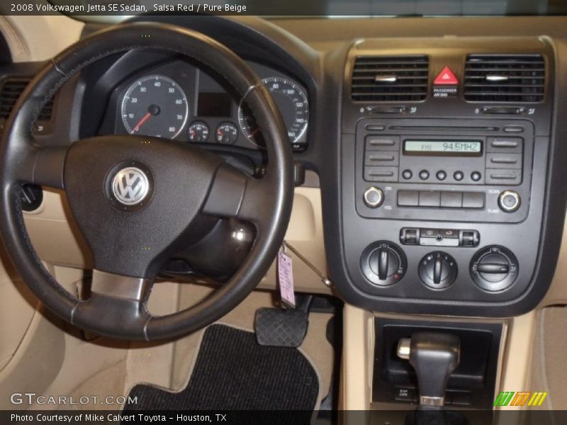 Salsa Red / Pure Beige 2008 Volkswagen Jetta SE Sedan