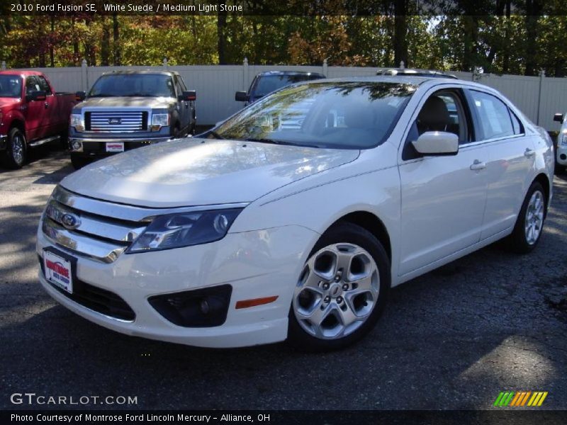 White Suede / Medium Light Stone 2010 Ford Fusion SE