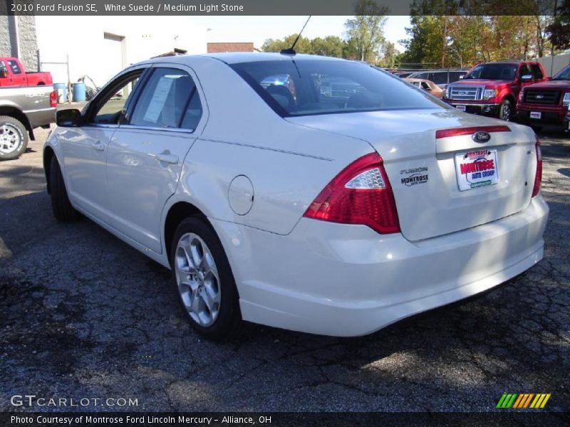 White Suede / Medium Light Stone 2010 Ford Fusion SE