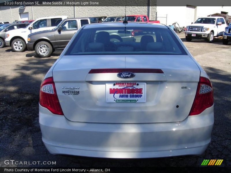 White Suede / Medium Light Stone 2010 Ford Fusion SE