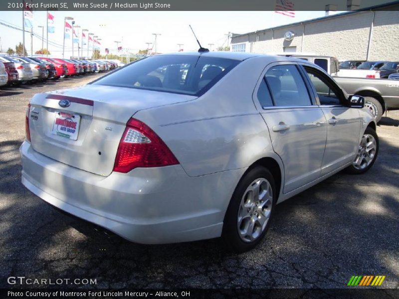 White Suede / Medium Light Stone 2010 Ford Fusion SE