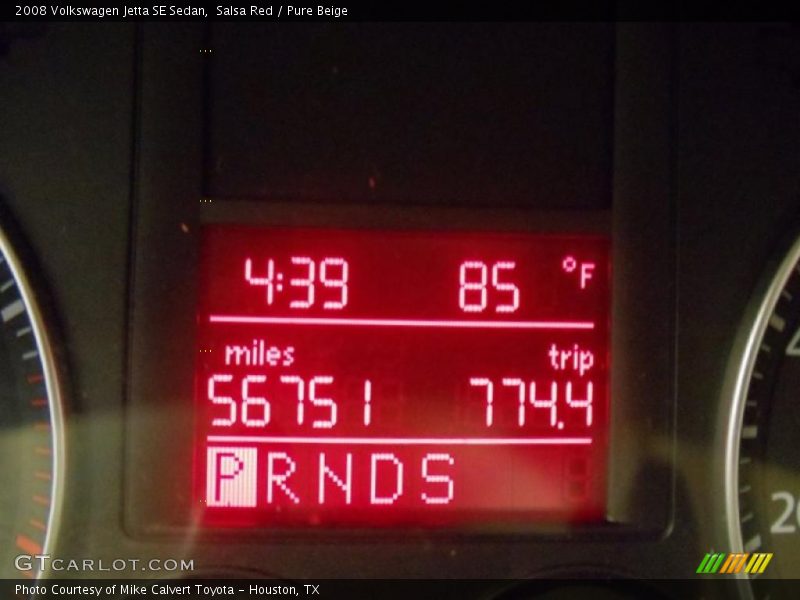 Salsa Red / Pure Beige 2008 Volkswagen Jetta SE Sedan