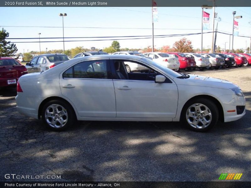 White Suede / Medium Light Stone 2010 Ford Fusion SE