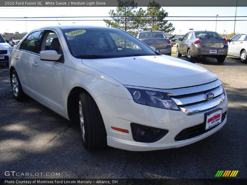 White Suede / Medium Light Stone 2010 Ford Fusion SE