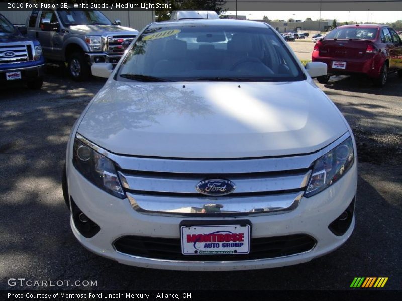 White Suede / Medium Light Stone 2010 Ford Fusion SE