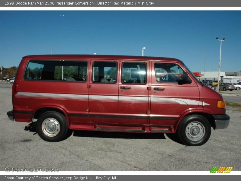 Director Red Metallic / Mist Gray 1999 Dodge Ram Van 2500 Passenger Conversion