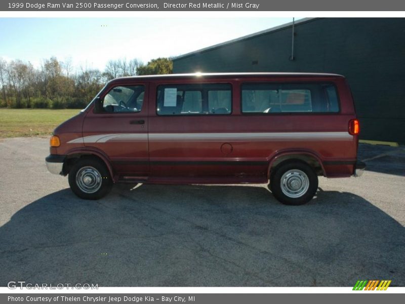 Director Red Metallic / Mist Gray 1999 Dodge Ram Van 2500 Passenger Conversion