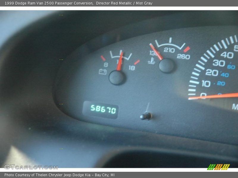 Director Red Metallic / Mist Gray 1999 Dodge Ram Van 2500 Passenger Conversion