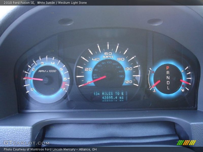 White Suede / Medium Light Stone 2010 Ford Fusion SE