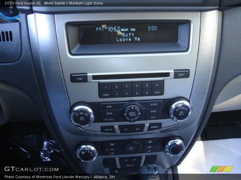 White Suede / Medium Light Stone 2010 Ford Fusion SE