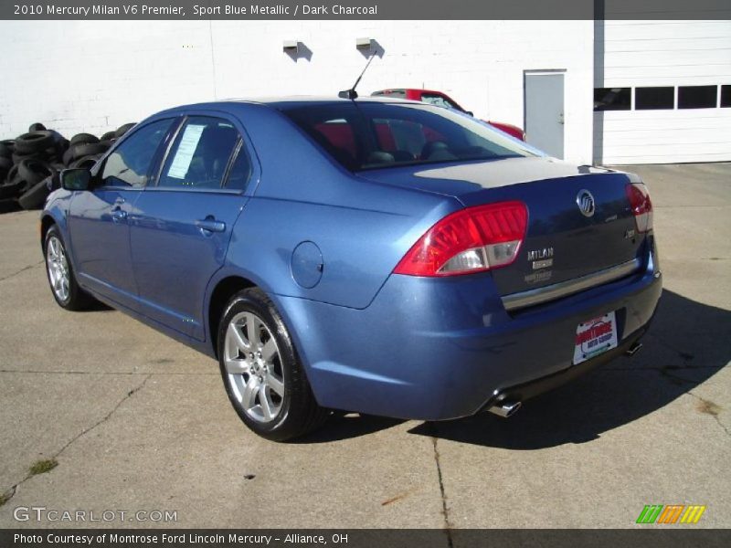 Sport Blue Metallic / Dark Charcoal 2010 Mercury Milan V6 Premier