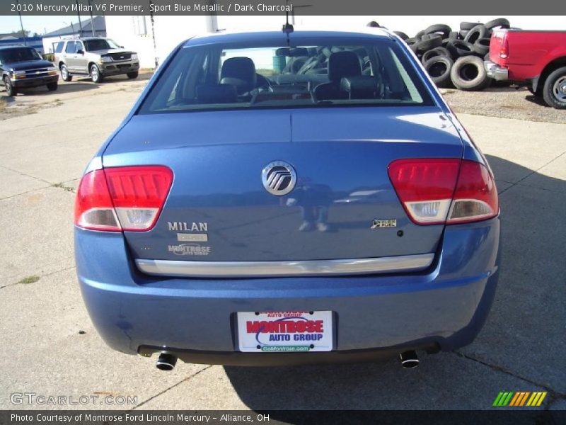 Sport Blue Metallic / Dark Charcoal 2010 Mercury Milan V6 Premier