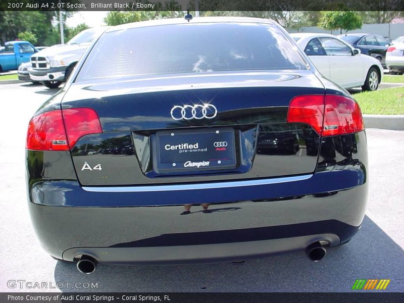 Brilliant Black / Ebony 2007 Audi A4 2.0T Sedan